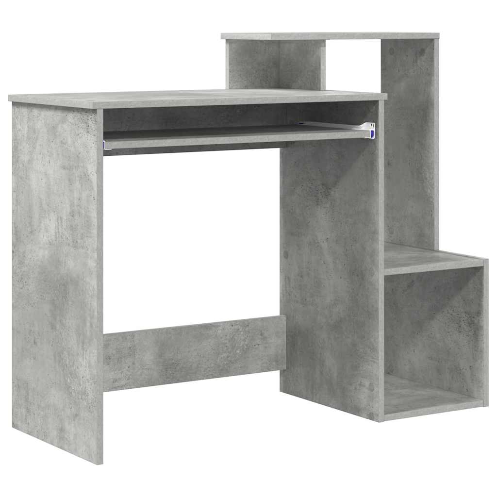 vidaXL Γραφείο Γκρι σκυροδέματος 106 x 40 x 88.5 εκ Επεξεργασμένο ξύλο