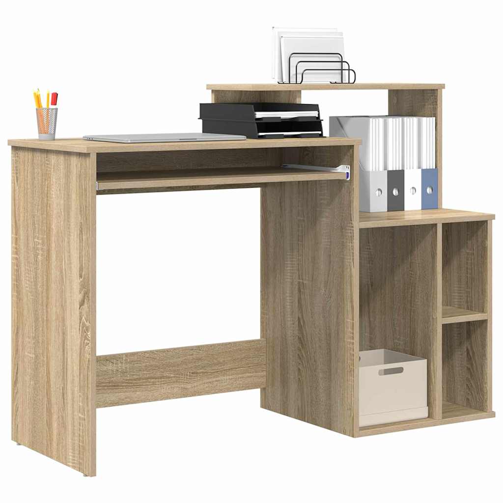 vidaXL Γραφείο με Αποθηκευτικό Χώρο Sonoma Δρυς 120.5 x 44 x 88.5 εκ