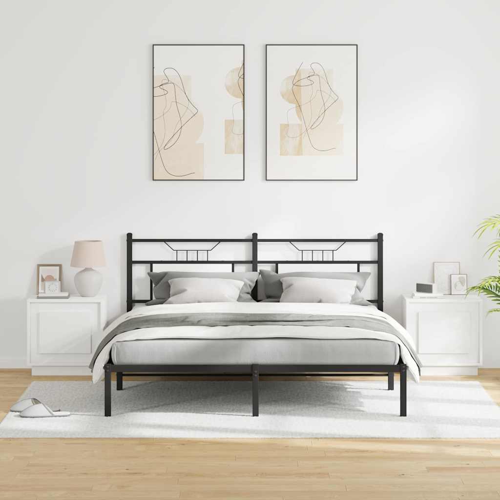 vidaXL Κομοδίνο 2 τμχ. Λευκό 44 x 34,5 x 45 εκ Επεξεργασμένο Ξύλο