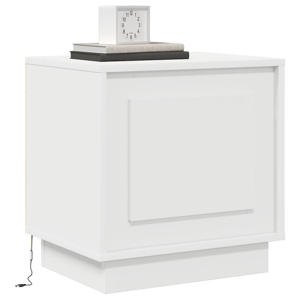 vidaXL Κομοδίνο 2 τμχ. Λευκό 44 x 34,5 x 45 εκ Επεξεργασμένο Ξύλο
