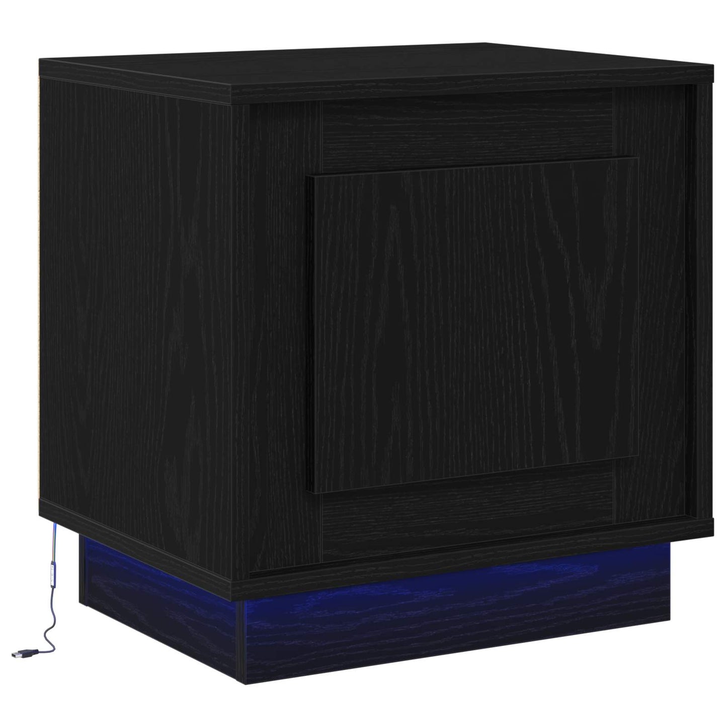 vidaXL Κομοδίνο Μαύρο 44 x 34,5 x 45 εκ Επεξεργασμένο Ξύλο