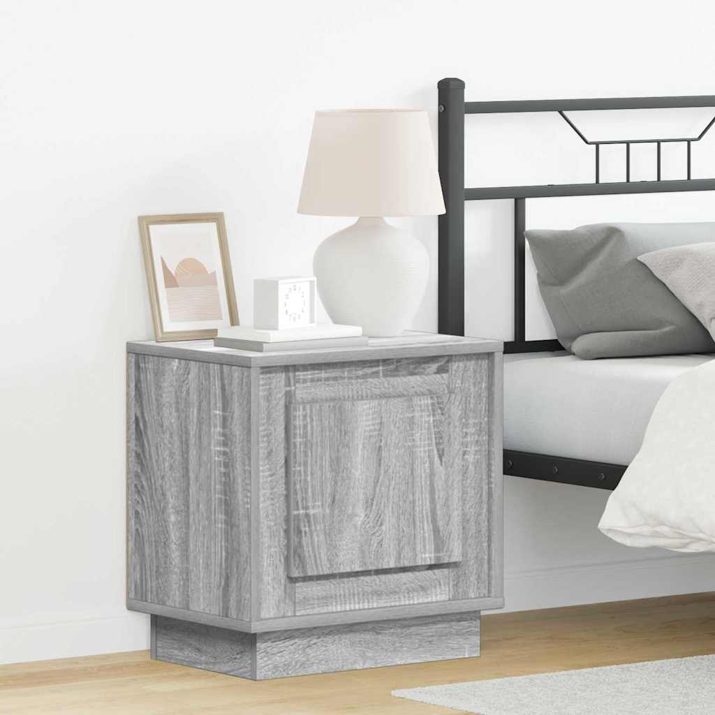 vidaXL Κομοδίνο Γκρι 44 x 34,5 x 45 εκ Επεξεργασμένο Ξύλο
