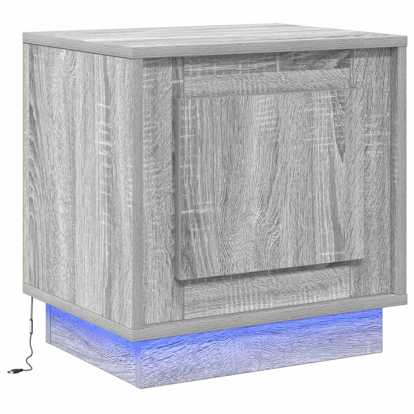 vidaXL Κομοδίνο Γκρι 44 x 34,5 x 45 εκ Επεξεργασμένο Ξύλο