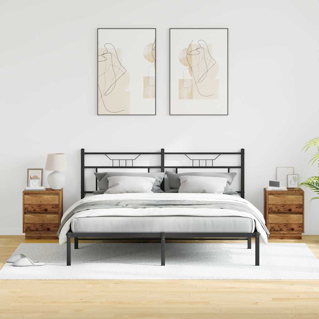 vidaXL Κομοδίνο 2 τμχ. Παλιό ξύλο 39 x 34,5 x 50 εκ.