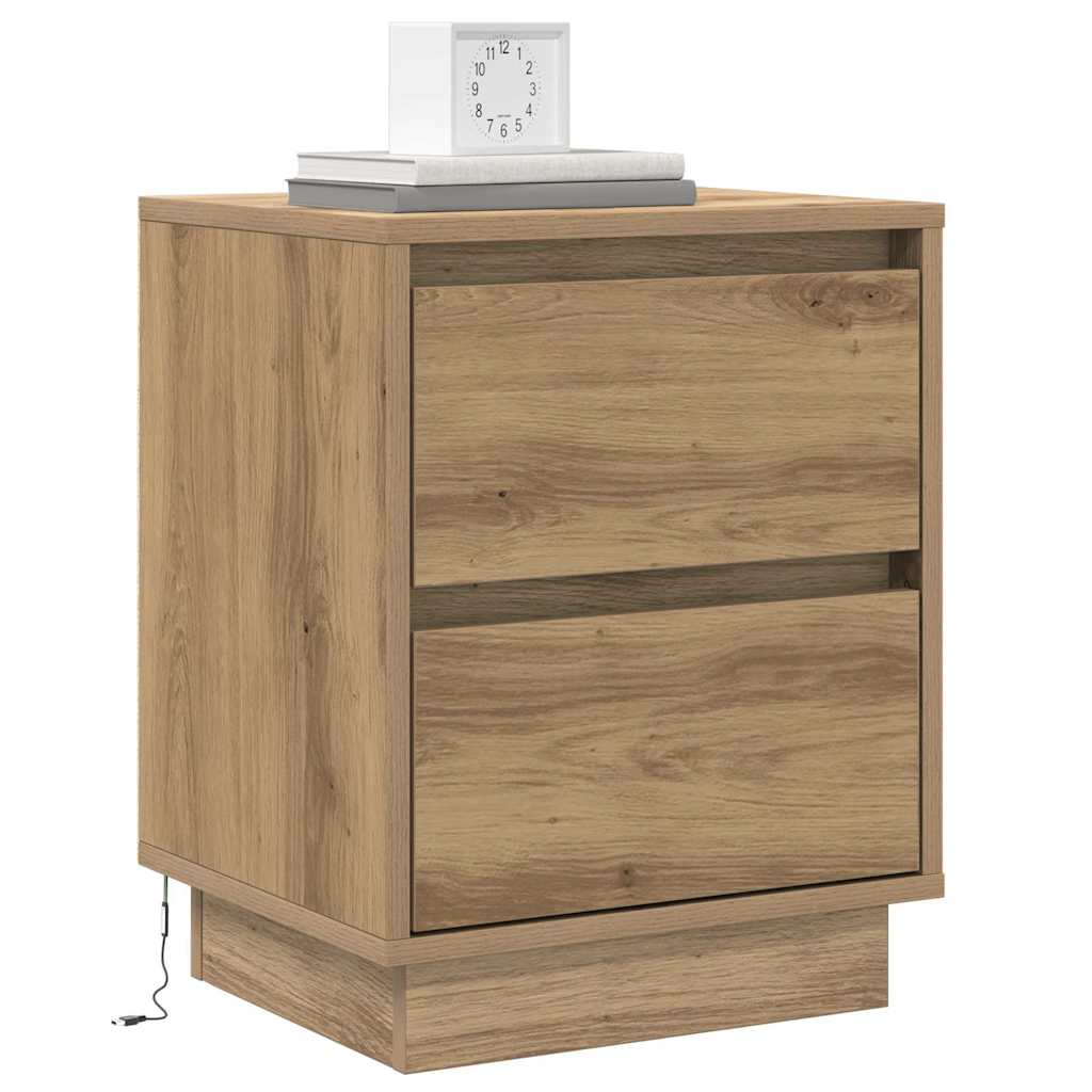 vidaXL Κομοδίνο 2 τμχ. Artisan Oak 39 x 34,5 x 50 εκ.