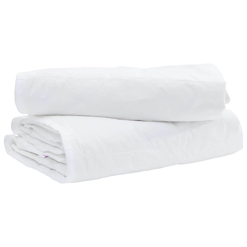 vidaXL Κουβέρτα 2 σε 1 Λευκό 135 x 200 cm Φτερό