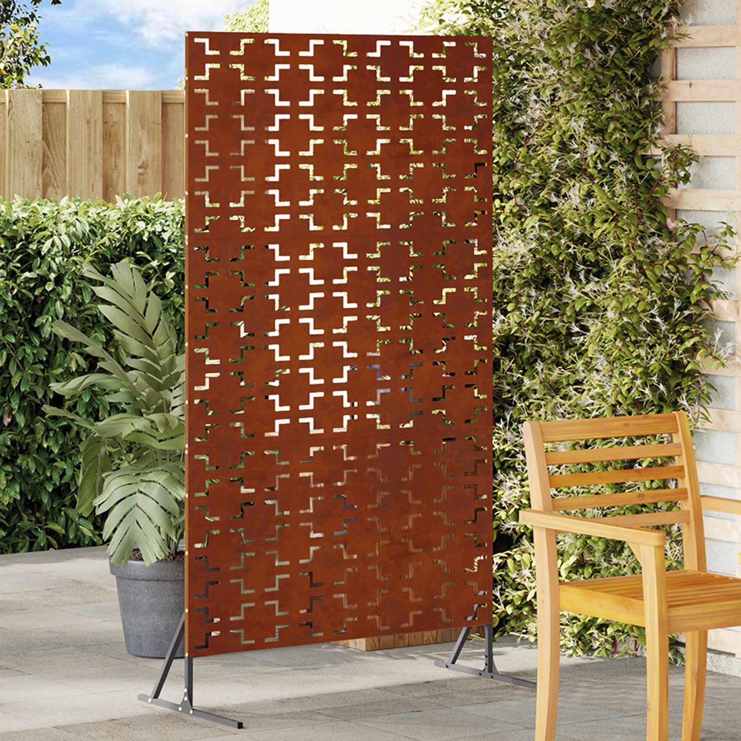 vidaXL Οθόνη Ιδιωτικότητας 100 x 50 x 180 εκ. Σκ rusty