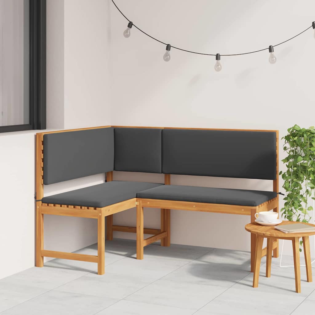 vidaXL Γωνιακός Πάγκος Κήπου Καφέ 140 x 100 x 91 εκ.