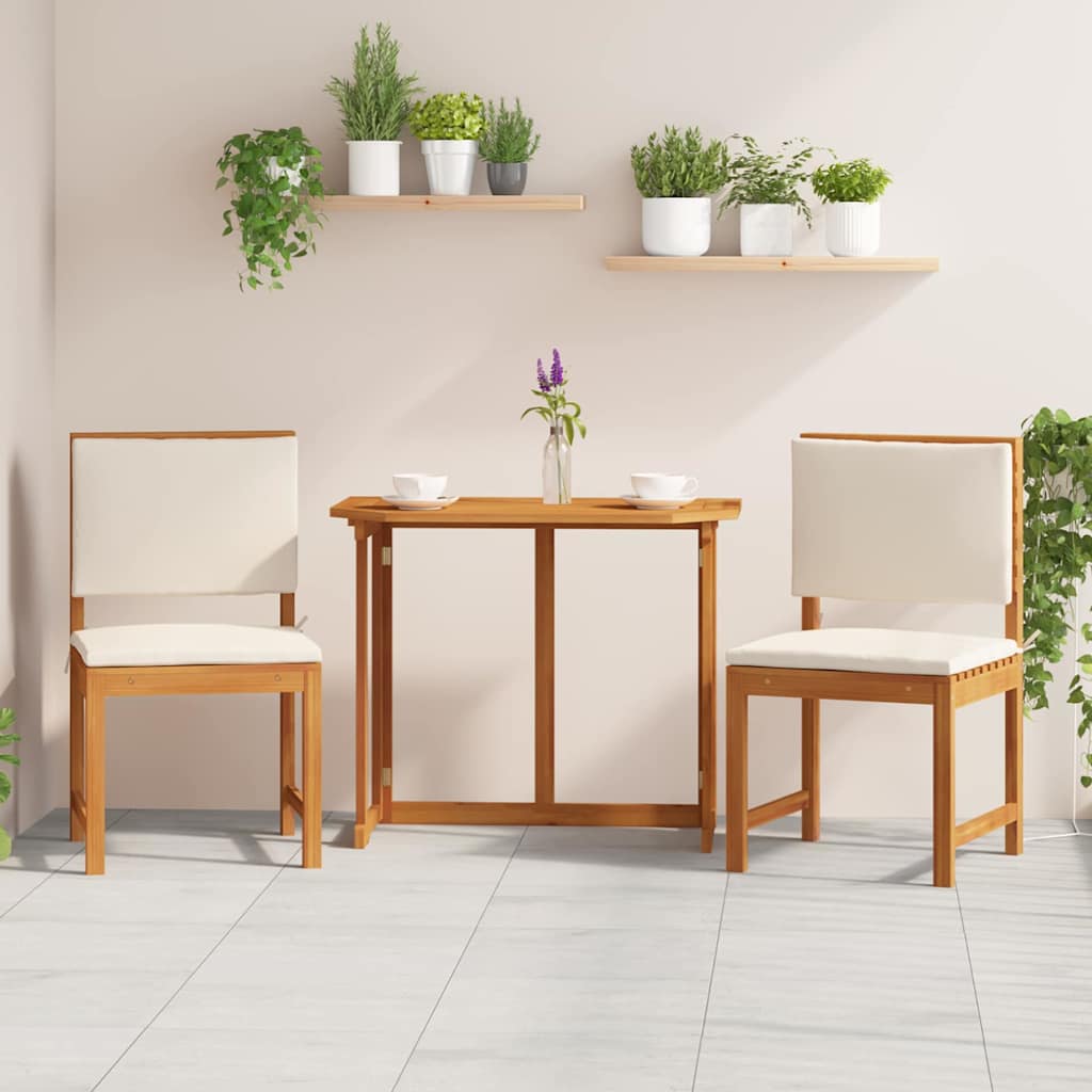 vidaXL Καρέκλα Κήπου Χωρίς Χερούλι 2 pcs Καφέ 50 x 50 x 91 εκ.
