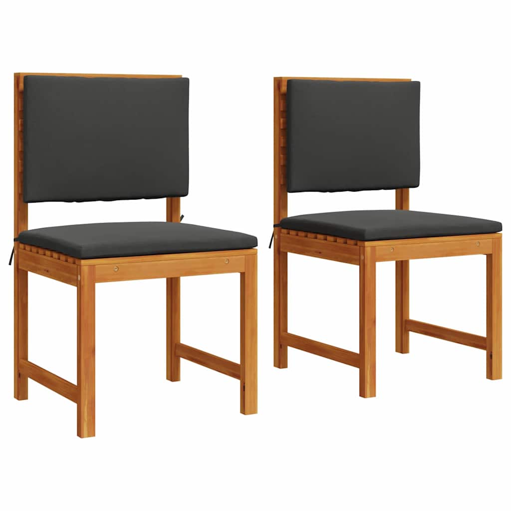 vidaXL Καρέκλα Κήπου 2 pcs Καφέ 50 x 50 x 91 εκ. Μασίφ ξύλο ακακίας