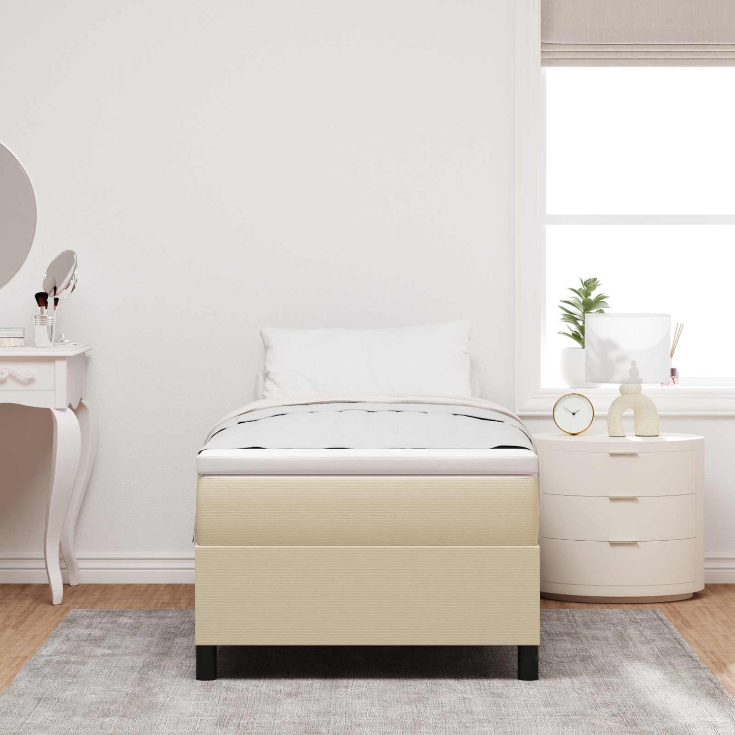 vidaXL Κρεβάτι πλατφόρμα Γκρι Πράσινο 100 x 200 cm
