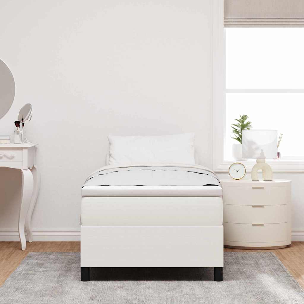 vidaXL Κρεβάτι με ελατήρια Κρέμα και Λευκό 80 x 200 cm