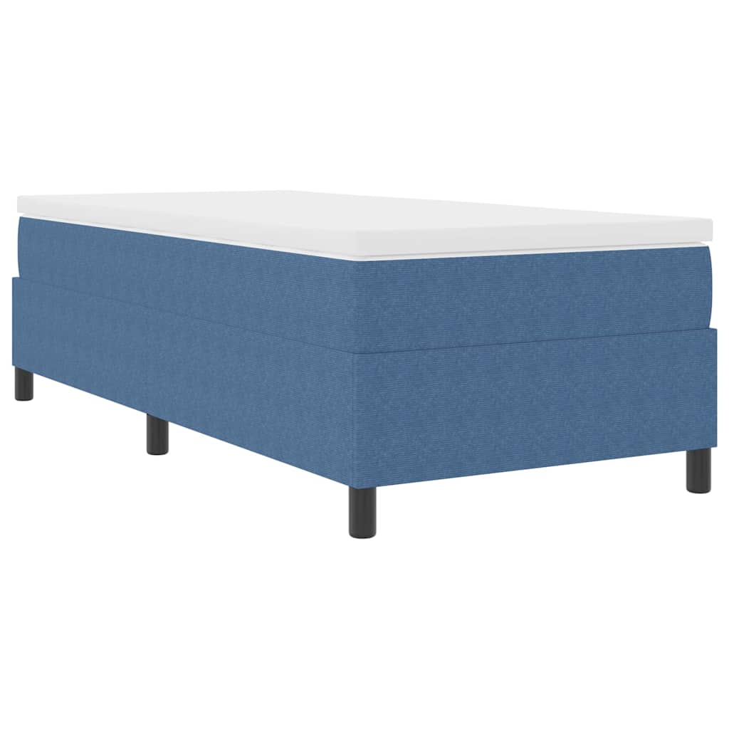 vidaXL Κρεβάτι με ελατήρια Μπλε και άσπρο 90 x 190 cm
