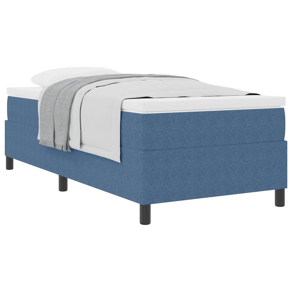 vidaXL Κρεβάτι με ελατήρια Μπλε και άσπρο 90 x 190 cm