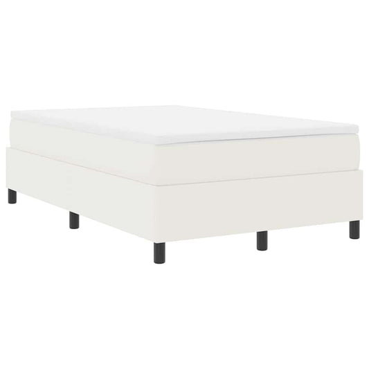 vidaXL Κρεβάτι με ελατήρια Κρέμα και Λευκό 120 x 200 cm