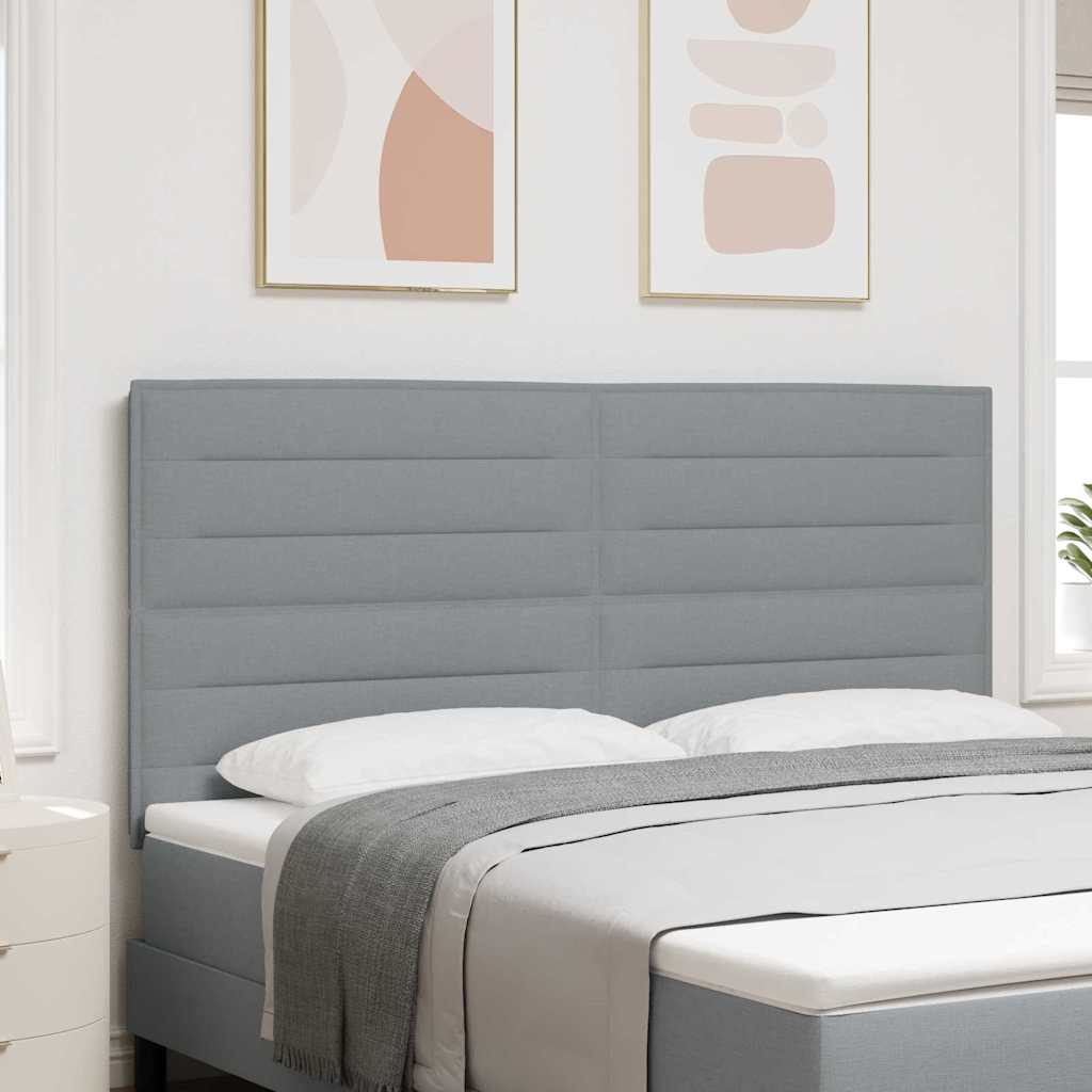 vidaXL Κεφαλάρι Ανοιχτό γκρι ύφασμα