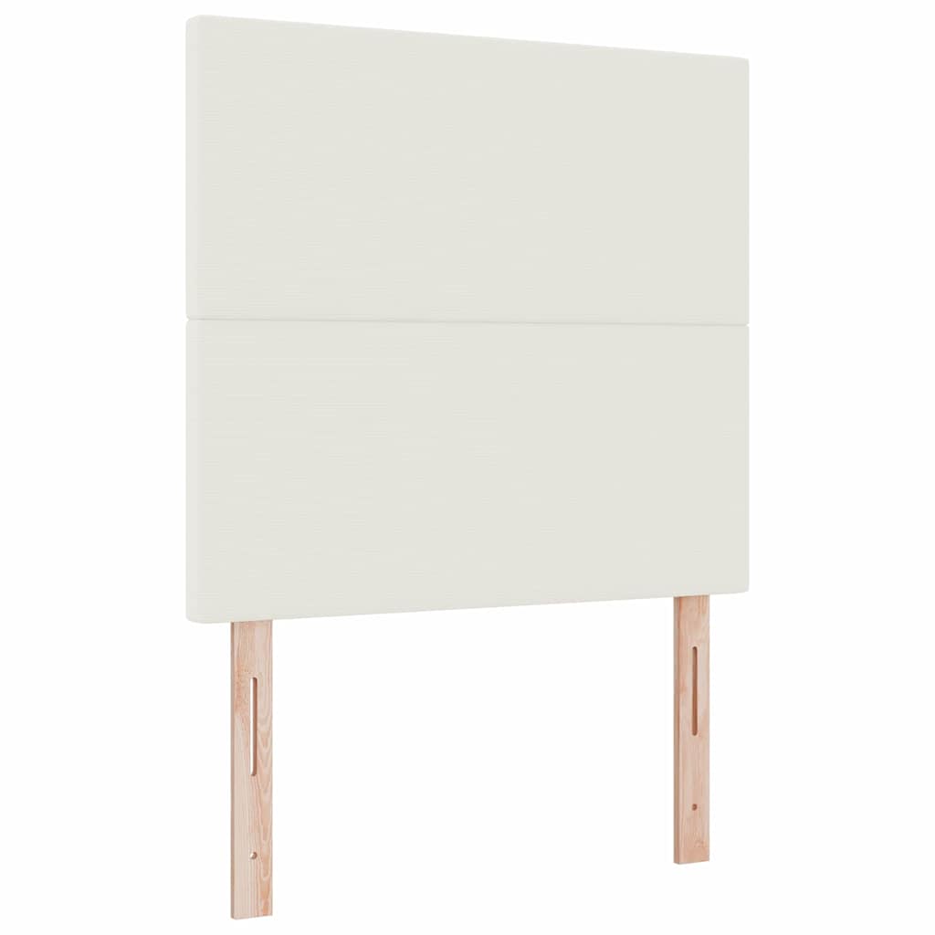 vidaXL Κεφαλάρι Κρεμ 80 cm Υφασμάτινο Κορντουρά