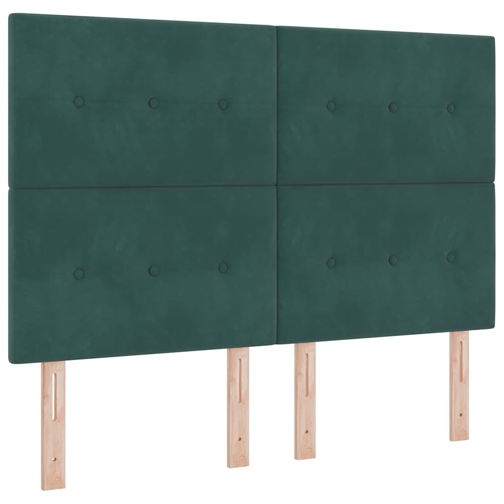 vidaXL Κεφαλάρι Σκούρο Πράσινο 144 cm Βελούδο