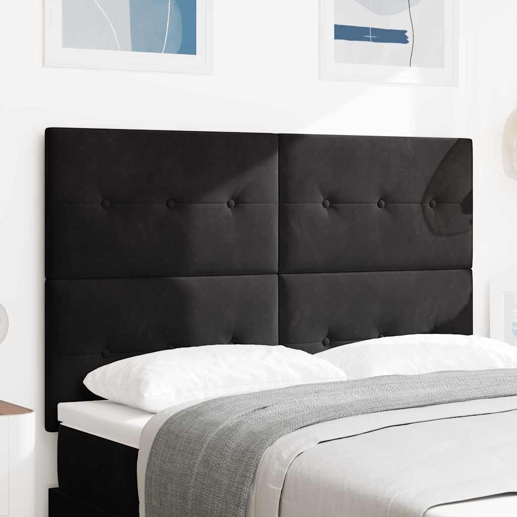 vidaXL Κεφαλάρι Μαύρο 160 cm Βελούδο
