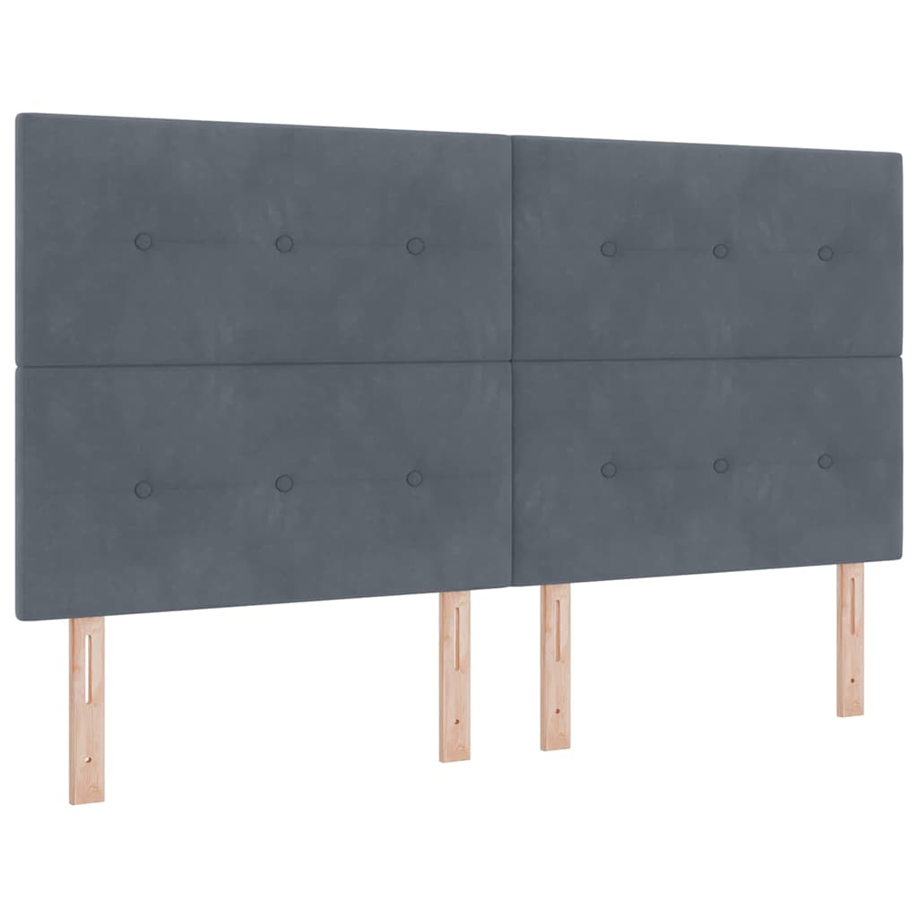 vidaXL Κεφαλάρι Σκούρο Γκρι 180 cm Βελούδο