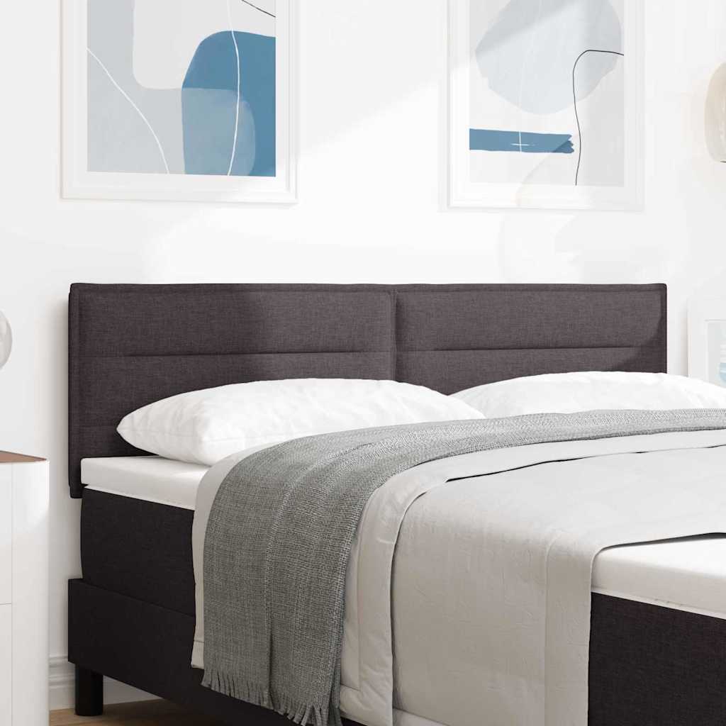 vidaXL LED κεφαλάρι με LED ταινίες φωτός Σκούρο Καφέ 160 cm ύφασμα