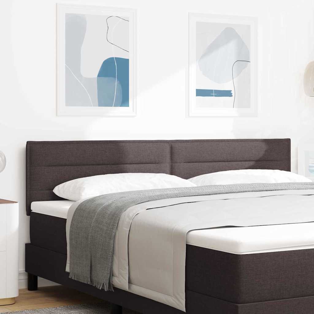 vidaXL LED κεφαλάρι με LED ταινίες φωτός Σκούρο Καφέ 180 cm ύφασμα