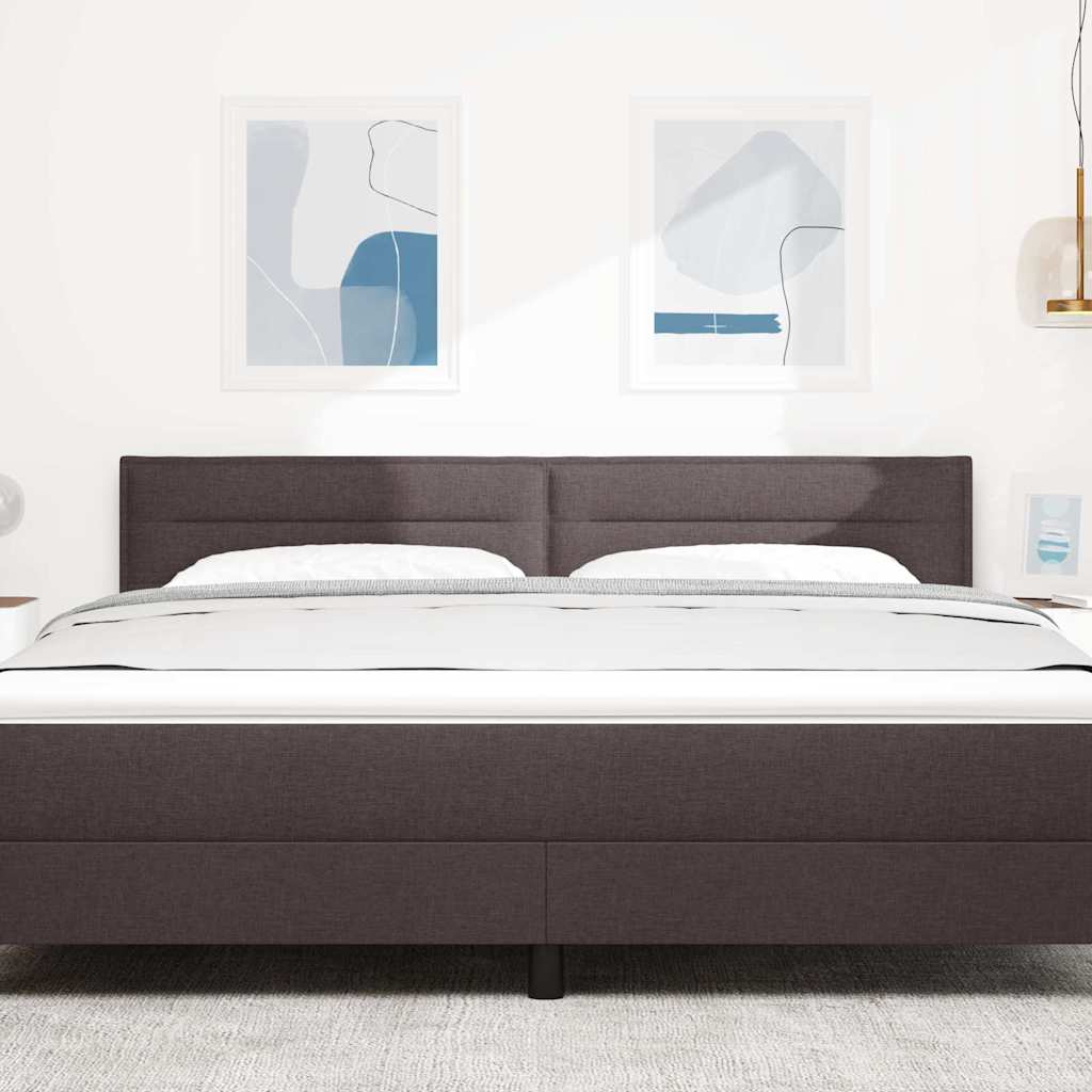 vidaXL LED κεφαλάρι με LED ταινίες φωτός Σκούρο Καφέ 180 cm ύφασμα