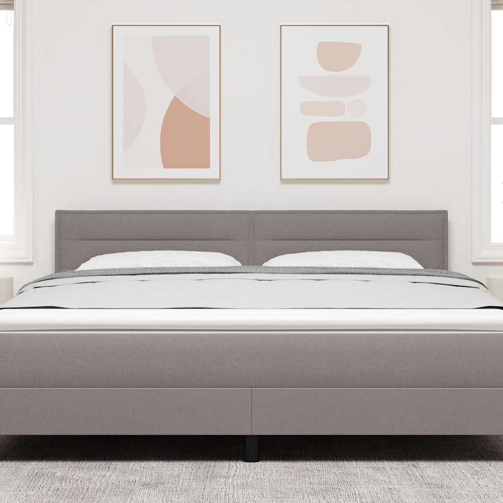vidaXL LED κεφαλάρι Taupe ύφασμα