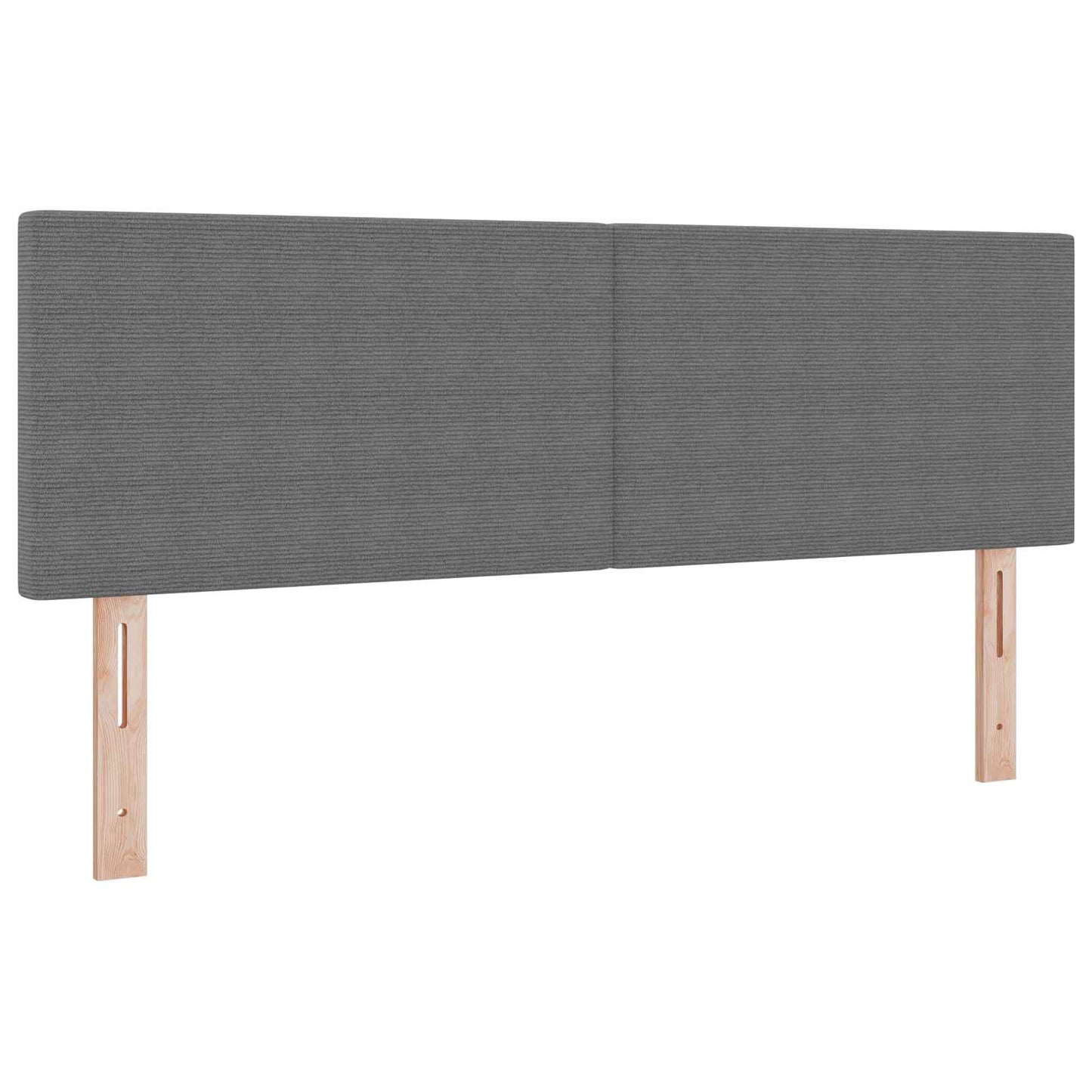 vidaXL LED κεφαλάρι Ανοιχτό γκρι 160 cm Υφασμάτινο Κορντουρά