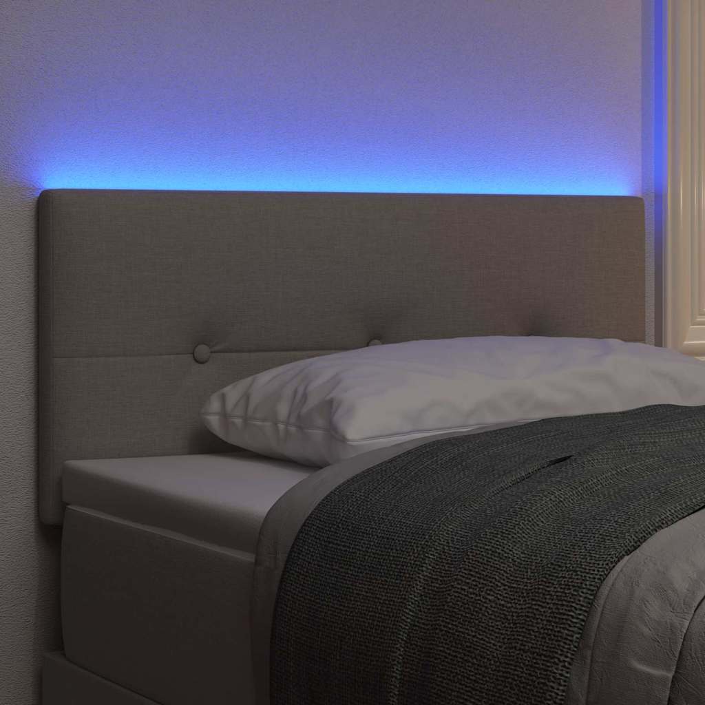 vidaXL LED κεφαλάρι Taupe ύφασμα