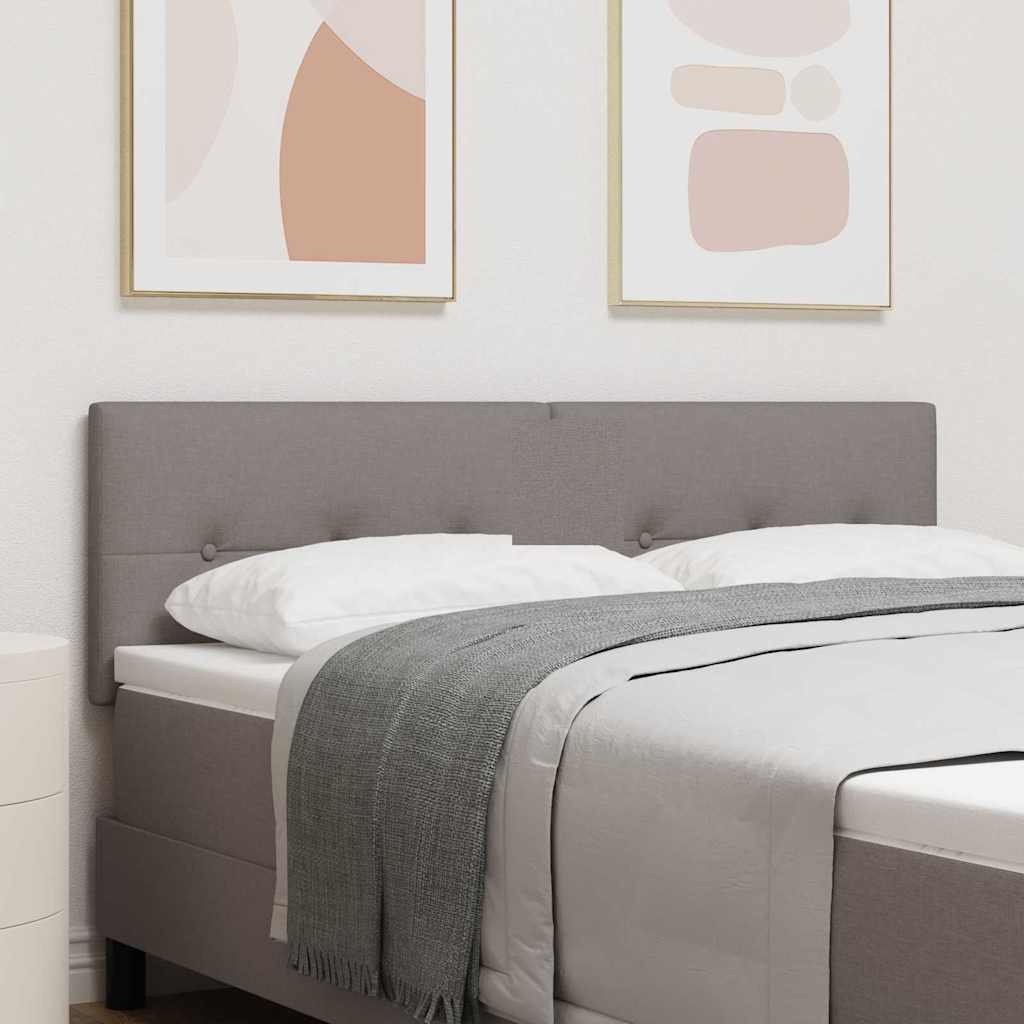 vidaXL LED κεφαλάρι Taupe ύφασμα