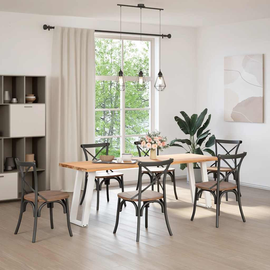 vidaXL Πόδια Κονσόλας σε Σχήμα U 2 τεμ. Λευκά 28x(72-73) εκ. Ατσάλι