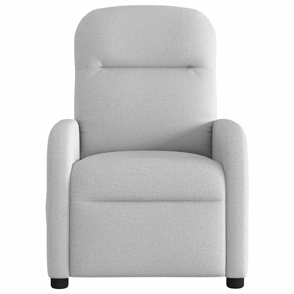vidaXL καρέκλα ανάκλισης μασάζ Cloud Grey Fabric
