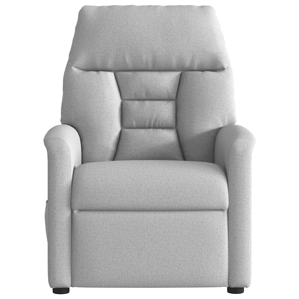 vidaXL καρέκλα ανάκλισης μασάζ Cloud Grey Fabric