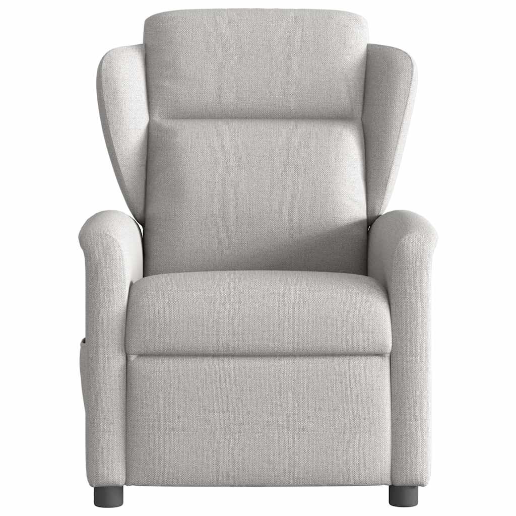vidaXL καρέκλα ανάκλισης μασάζ Cloud Grey Fabric