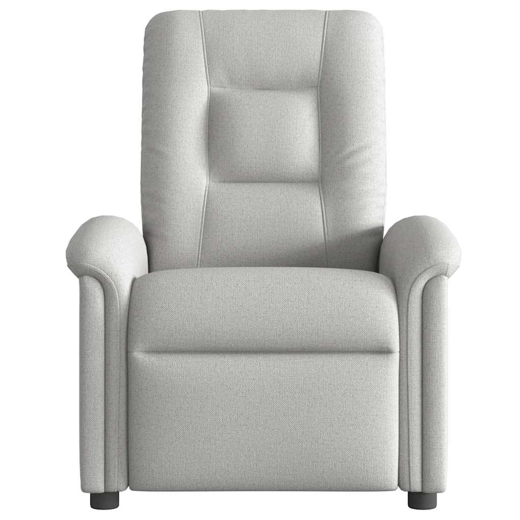 vidaXL καρέκλα ανάκλισης μασάζ Cloud Grey Fabric