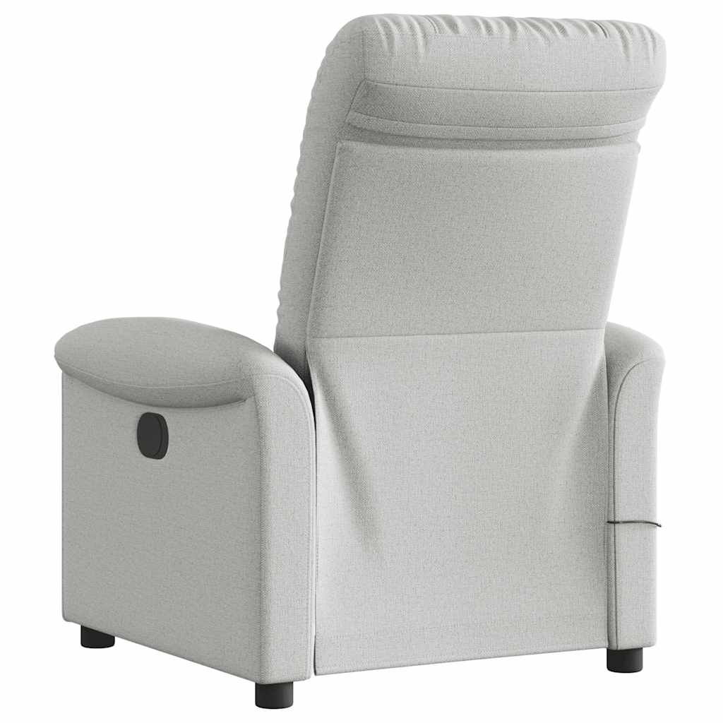 vidaXL καρέκλα ανάκλισης μασάζ Cloud Grey Fabric