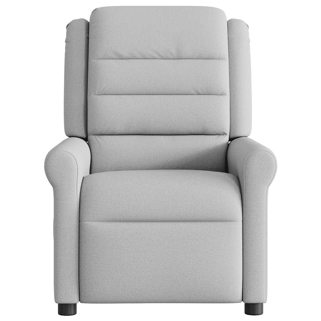 vidaXL καρέκλα ανάκλισης μασάζ Cloud Grey Fabric