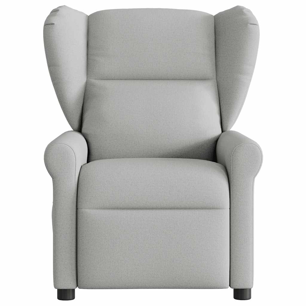 vidaXL καρέκλα ανάκλισης μασάζ Cloud Grey Fabric