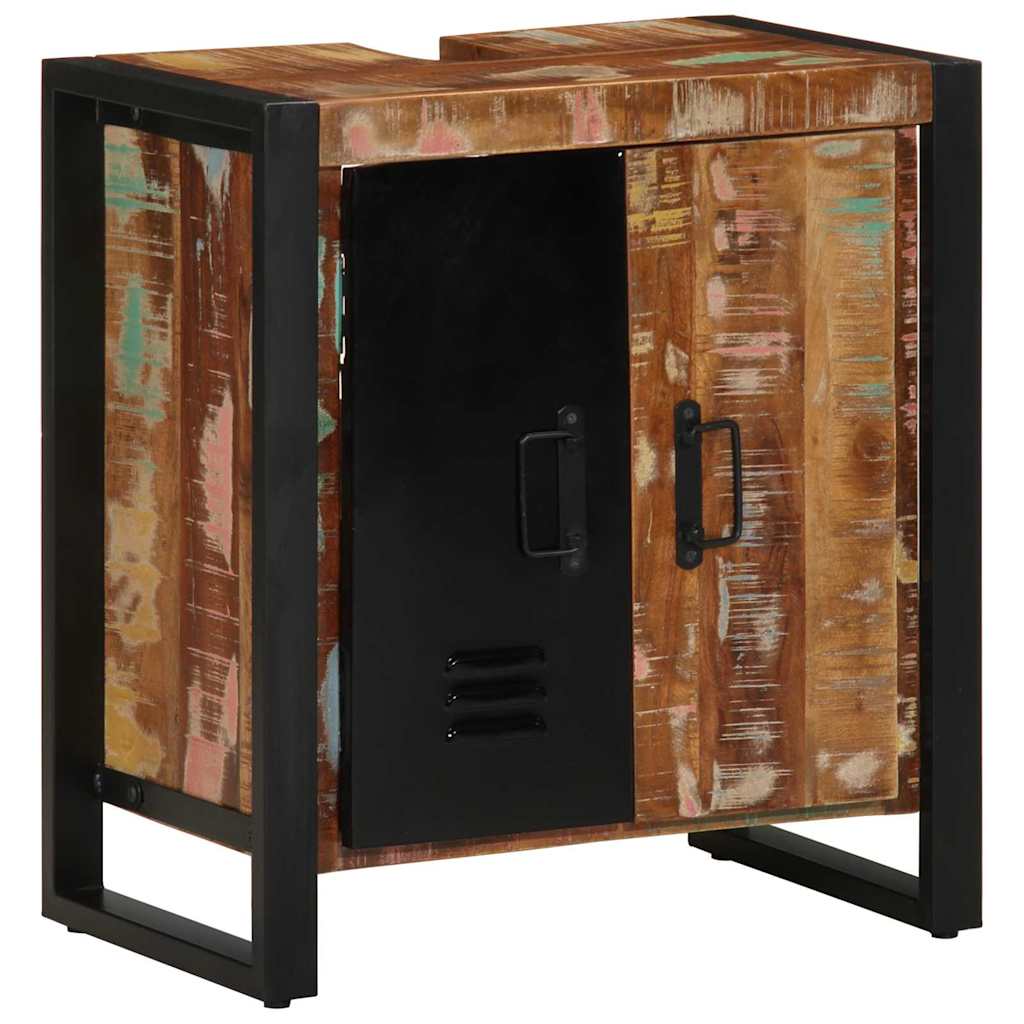 vidaXL Ντουλάπι Μπάνιου Καφέ 55 x 35 x 60 εκ. Στερεό Ανακτηθέν Ξύλο