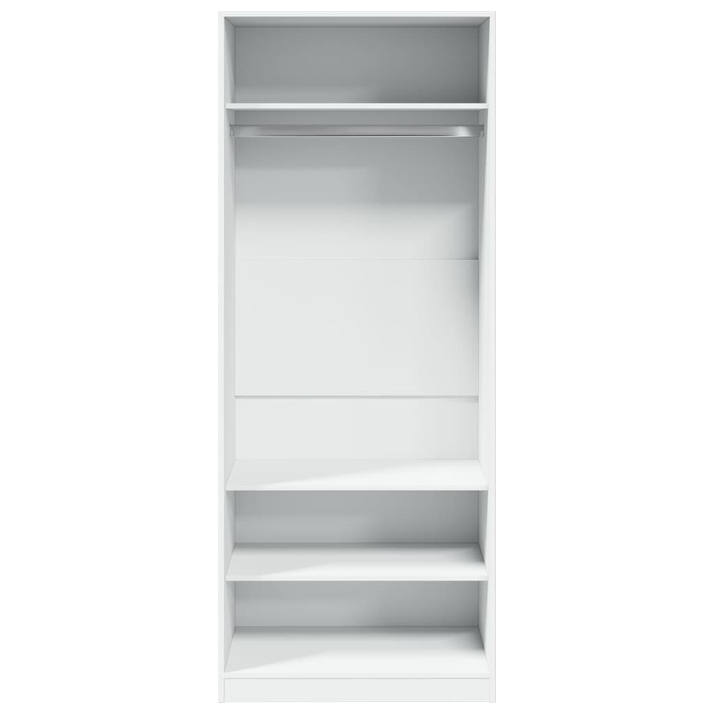 vidaXL Ντουλάπα Λευκή 80 x 50 x 200 εκ. από Επεξεργασμένο Ξύλο