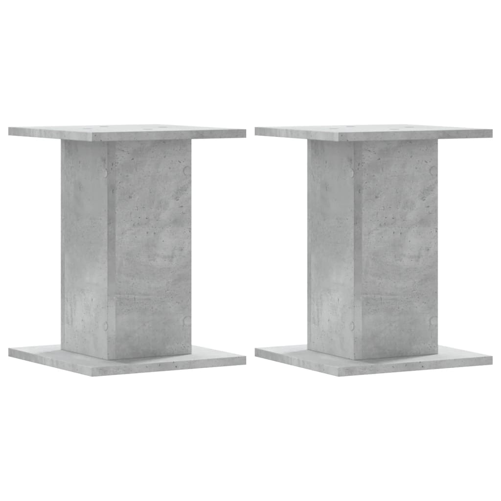 vidaXL Βάσεις Φυτών 2 τεμ. Γκρι Σκυρ. 30x30x40 εκ. Επεξεργασμένο Ξύλο