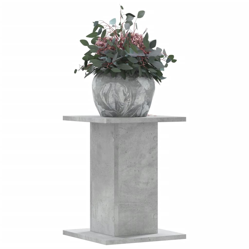 vidaXL Βάσεις Φυτών 2 τεμ. Γκρι Σκυρ. 30x30x40 εκ. Επεξεργασμένο Ξύλο