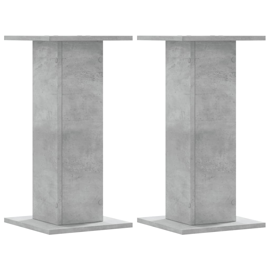 vidaXL Βάσεις Φυτών 2 τεμ. Γκρι Σκυρ. 30x30x60 εκ. Επεξεργασμένο Ξύλο