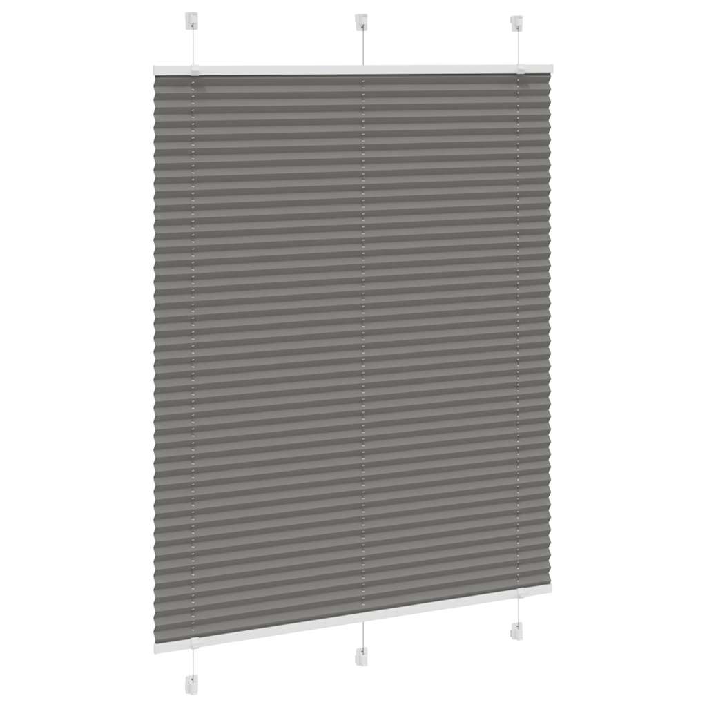 vidaXL Πλισέ περσίδα Ανθρακί 105x150 cm Πλάτος υφάσματος 104,4 cm