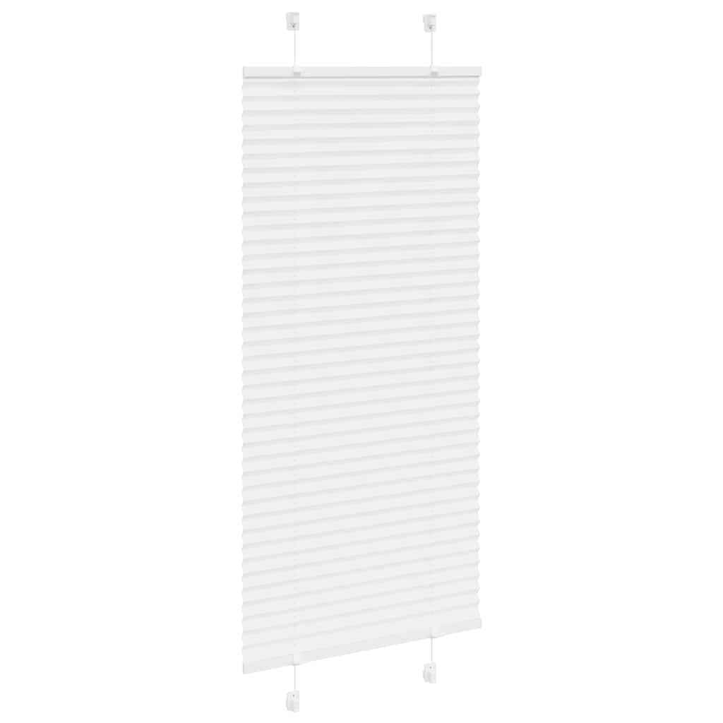 vidaXL Πλισέ περσίδα Λευκό 65x100 cm Πλάτος υφάσματος 64,4 cm