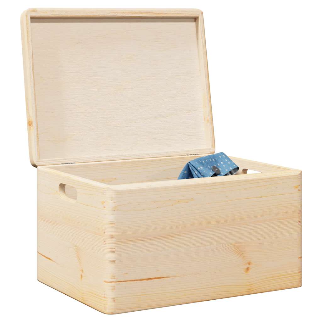 vidaXL Ξύλινο κουτί με καπάκι και χειρολαβές 40x30x23 cm