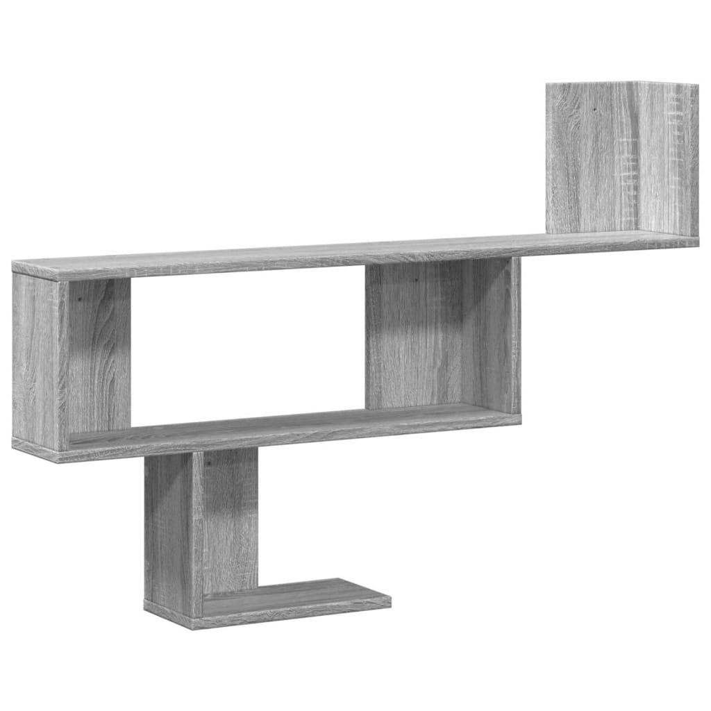 vidaXL Ραφιέρα Τοίχου Γκρι Sonoma 100x15x70 εκ. Επεξεργασμένο Ξύλο