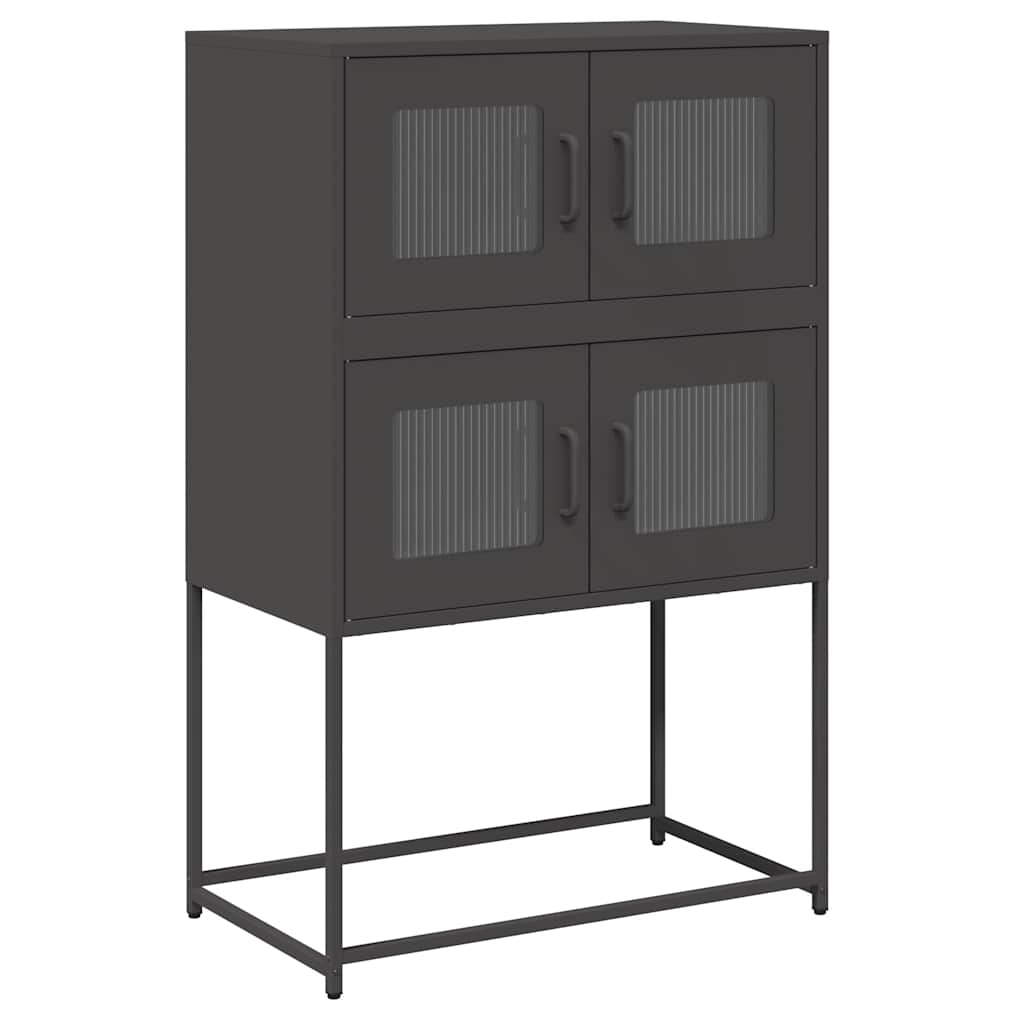 vidaXL Highboard Μαύρο 68x39x107 cm Ατσάλι