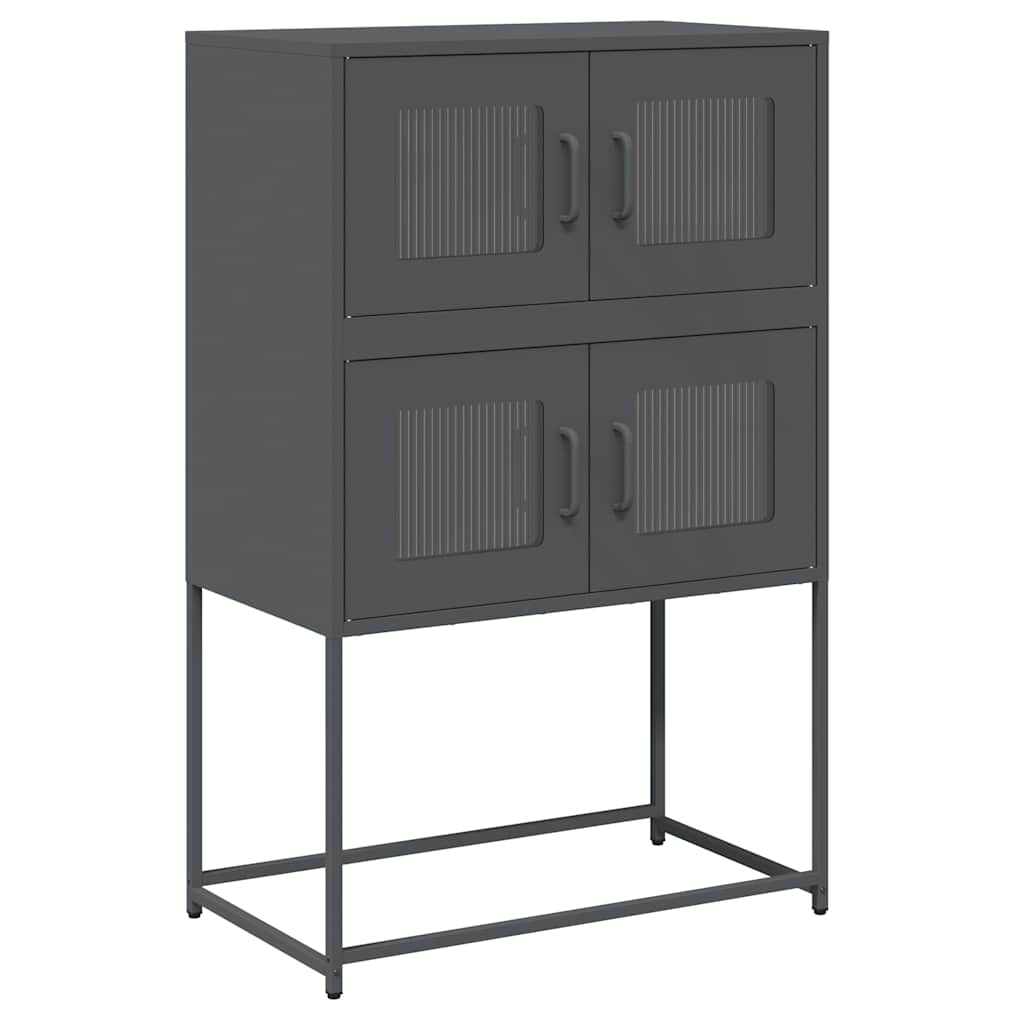 vidaXL Highboard Ανθρακί 68x39x107 cm Χάλυβας